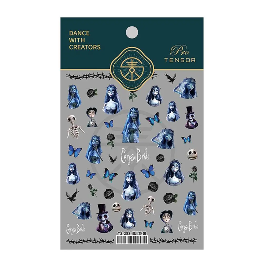 

Thin Abstract Girl Rose Flower Butterfly 3D Engraved Nail Sticker DIY Nail Art Decoration Manicure Decals Nail Polish Sticker