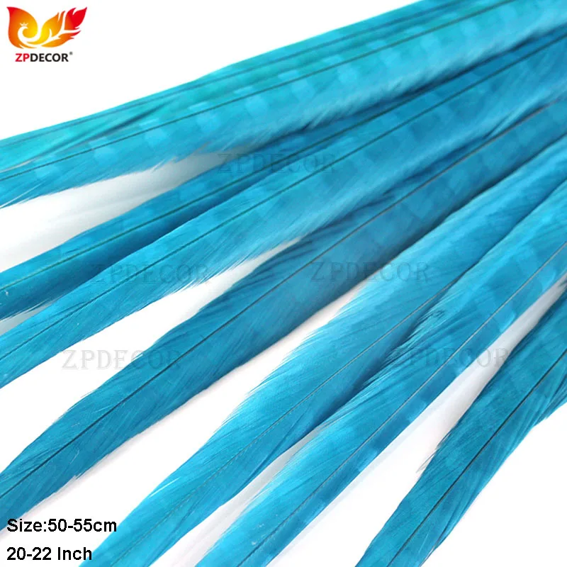 ZPDECOR 50-55cm 20-22 Inch Ringneck Pheasant Feathers Natural Pluma