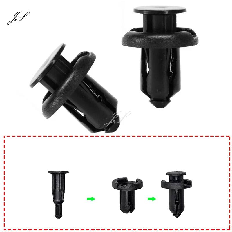 Clips de parachoques de coche, remache de 10mm para Panel de puerta, forro de guardabarros para Honda Accord Civic CRV HRV Pilot Odyssey