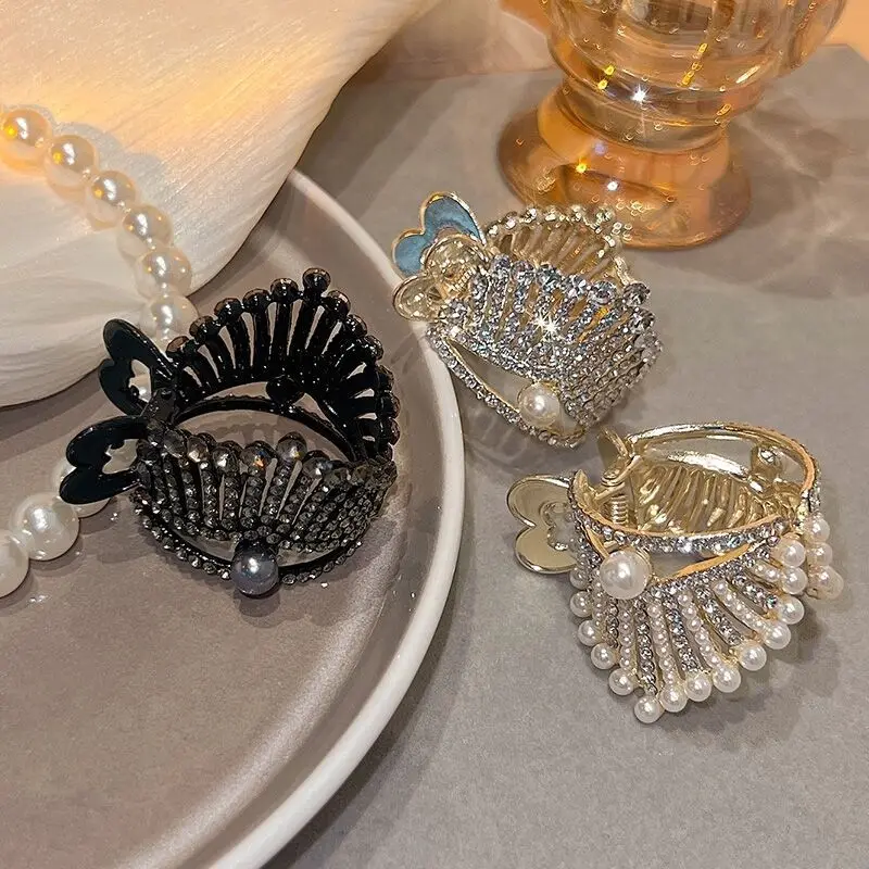 2023 New Fashion Boutique Luxurious Exquisite Love Crown Rhinestones  Barrettes Hairpin for Women Girl Hair Accessorie Headwear