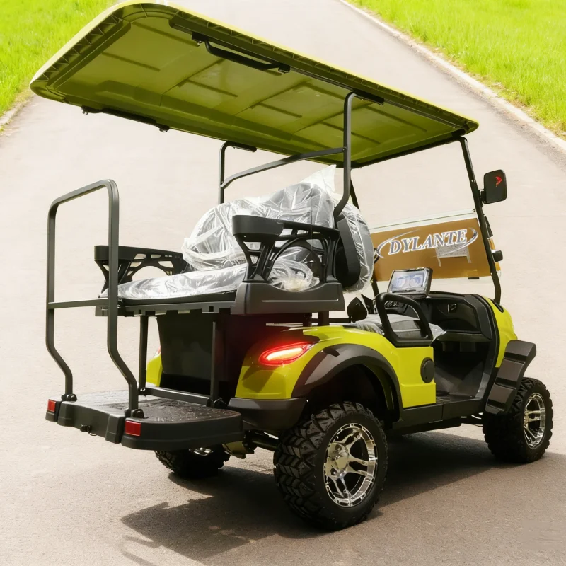 جديد إطلاق الجملة حمض الرصاص/بطارية ليثيوم عربة جولف كهربائية 2 + 2 مقاعد عربات التي تجرها الدواب مع لوحة طاقة شمسية