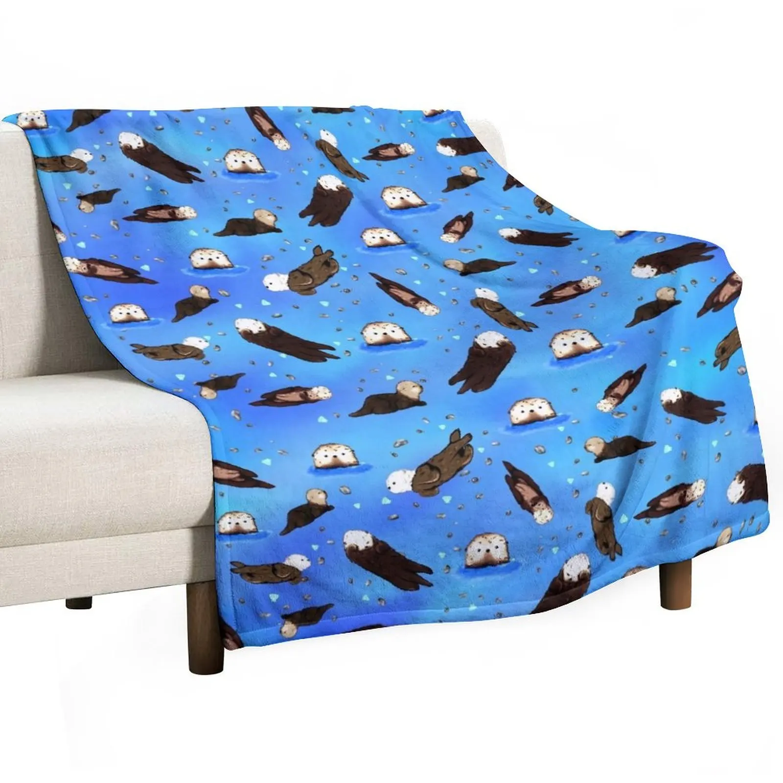 Otter lover Throw Blanket Weighted Designers Luxury Designer Blankets