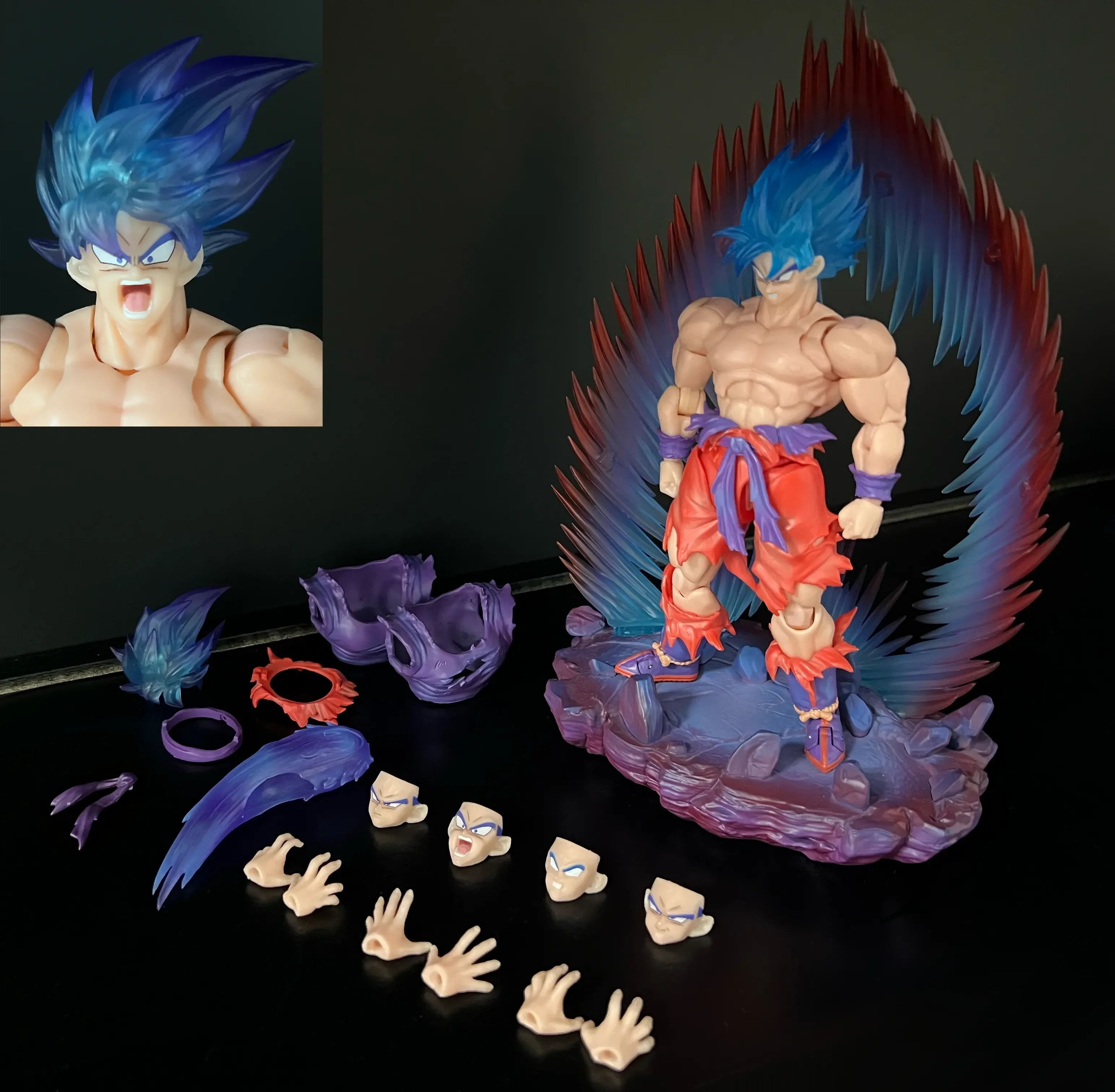 متوفر في المخزون EC SHF Kaiouken GOKU لعبة دراغون بول Z 1/12 مقياس عمل نموذج لجسم اللعب شخصيات كرتونية Brinquedos هدية