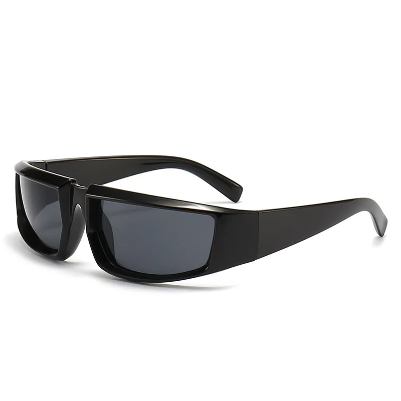 Y2K Futuristische Tech-Sonnenbrille für Männer Cyberpunk Retro Schutzbrille Damen Edgy Streetwear Trendige Punk-Style Brillen Unisex – Detail 1
