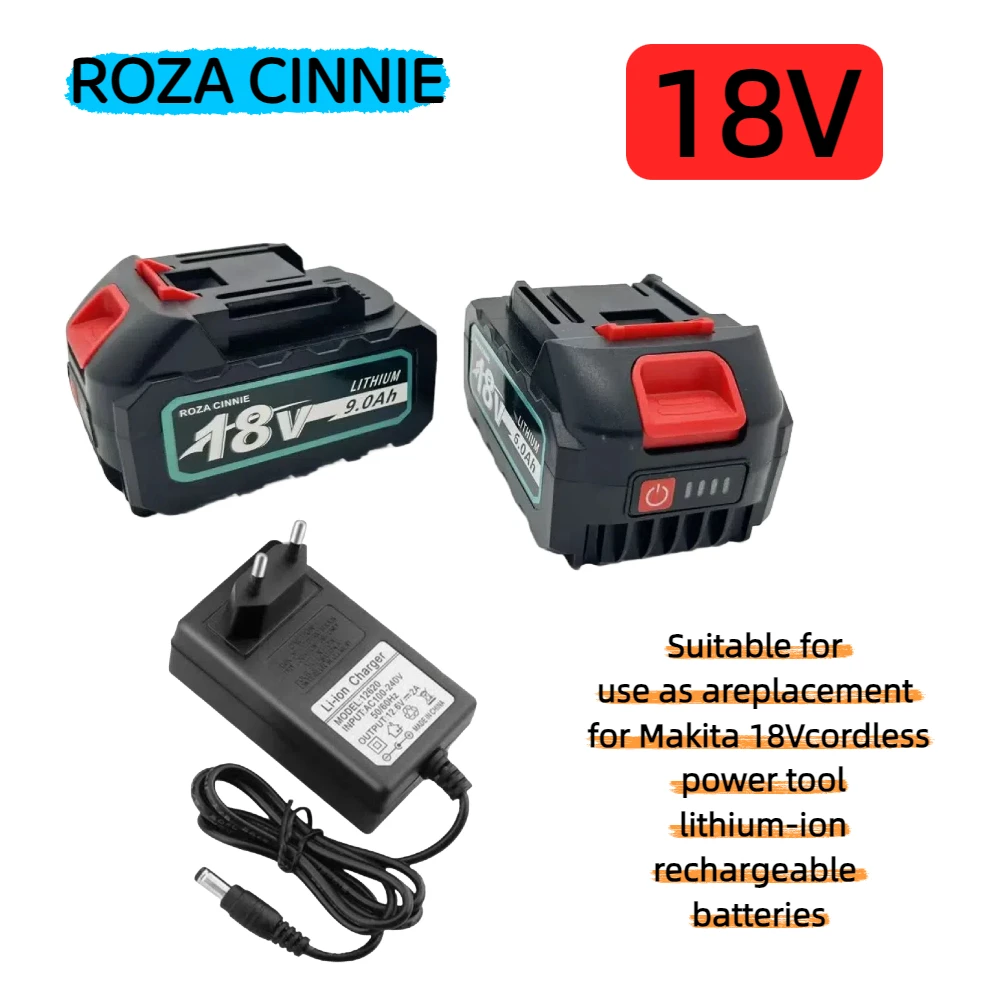 New Premium for Makita Power Tools 18V/21V MAX 9000mAh Rechargeable Lithium-Ion Battery BL1840B BL1850B BL1860B BL1830B BL1440
