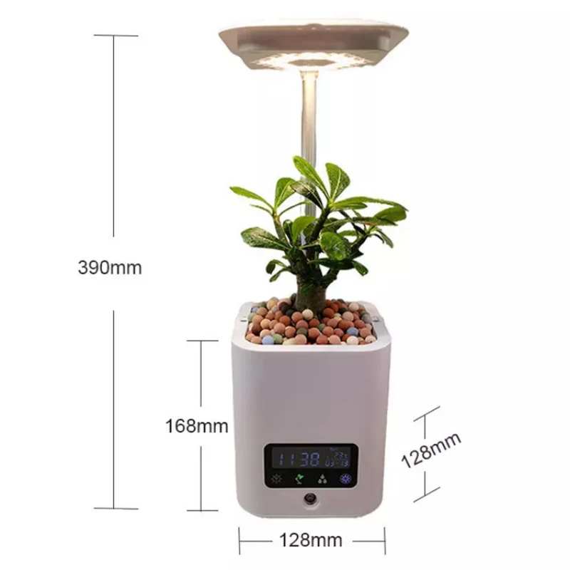 Smart Mini Garden Indoor Grow Light Height Adjustable Flower Pots & Planters With Humidifier Air Purifier Alarm clock