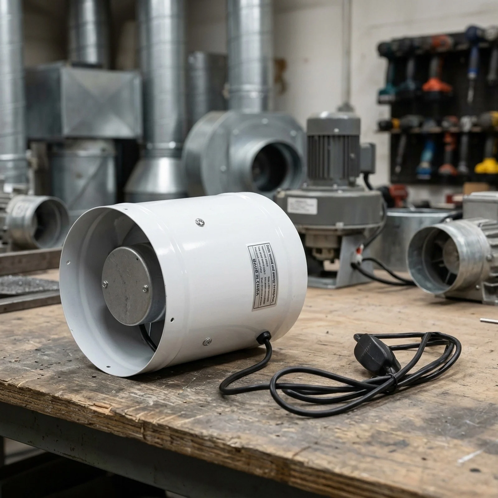Two Way Ventilation System Fan Inline Vent Fan Duct Fan 220V 50Hz All-metal Reinforced Body Thickened Fixed Design