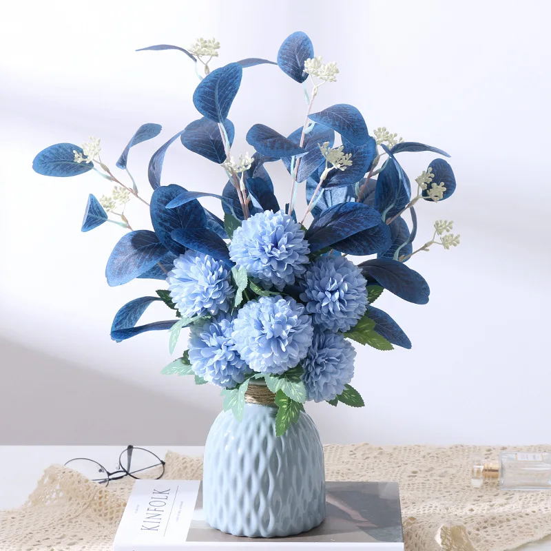 45 cm Eukalyptus Künstliche Blumen Blumenstrauß Dekoration Gefälschte Ornament Tisch Home Room Decor Garten Party Herbst Brautstrauß – Detail 3