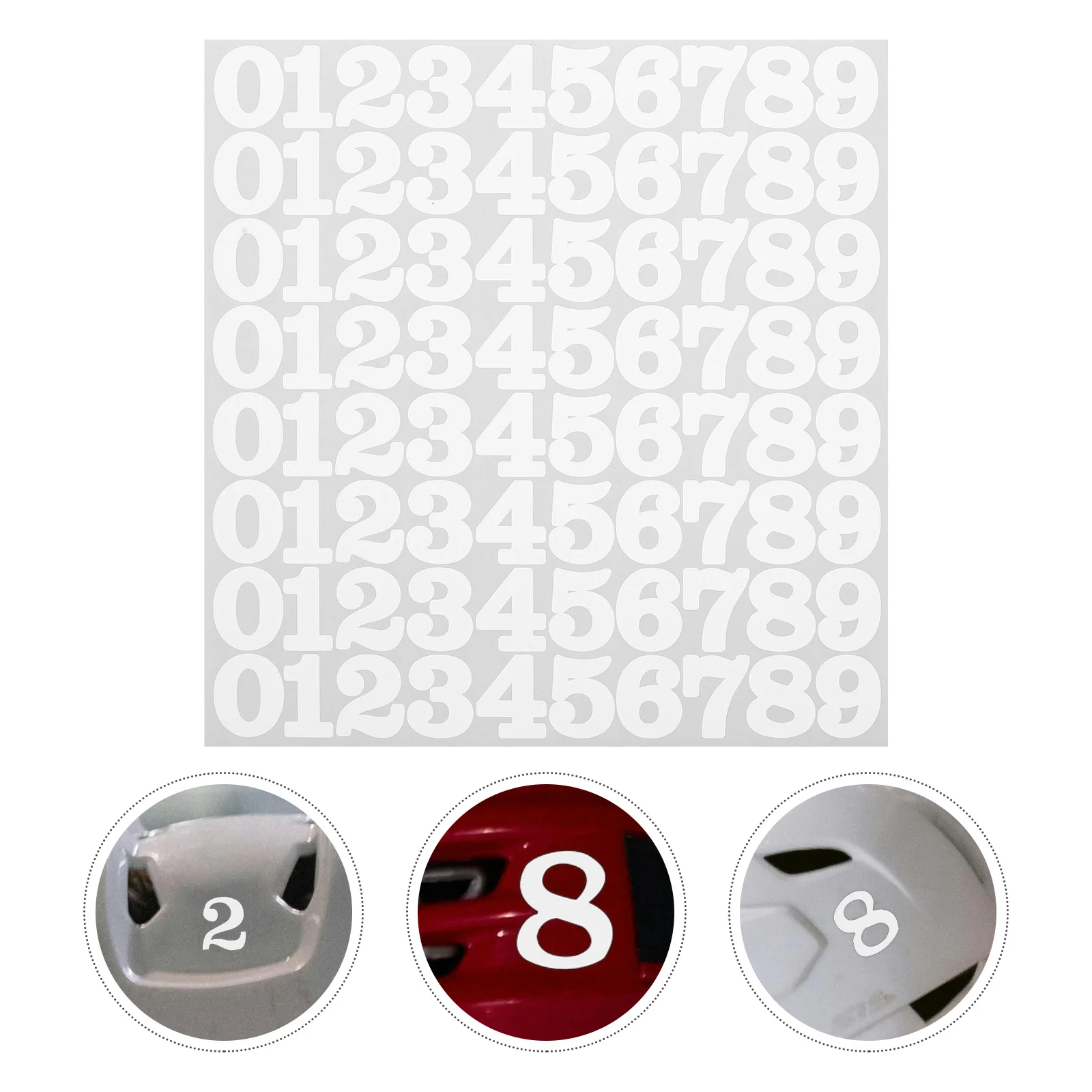 

6 Sheets Self-Adhesive Number Decals Waterproof Vinyl Stickers for Football Hockey Baseball Softball Sports
