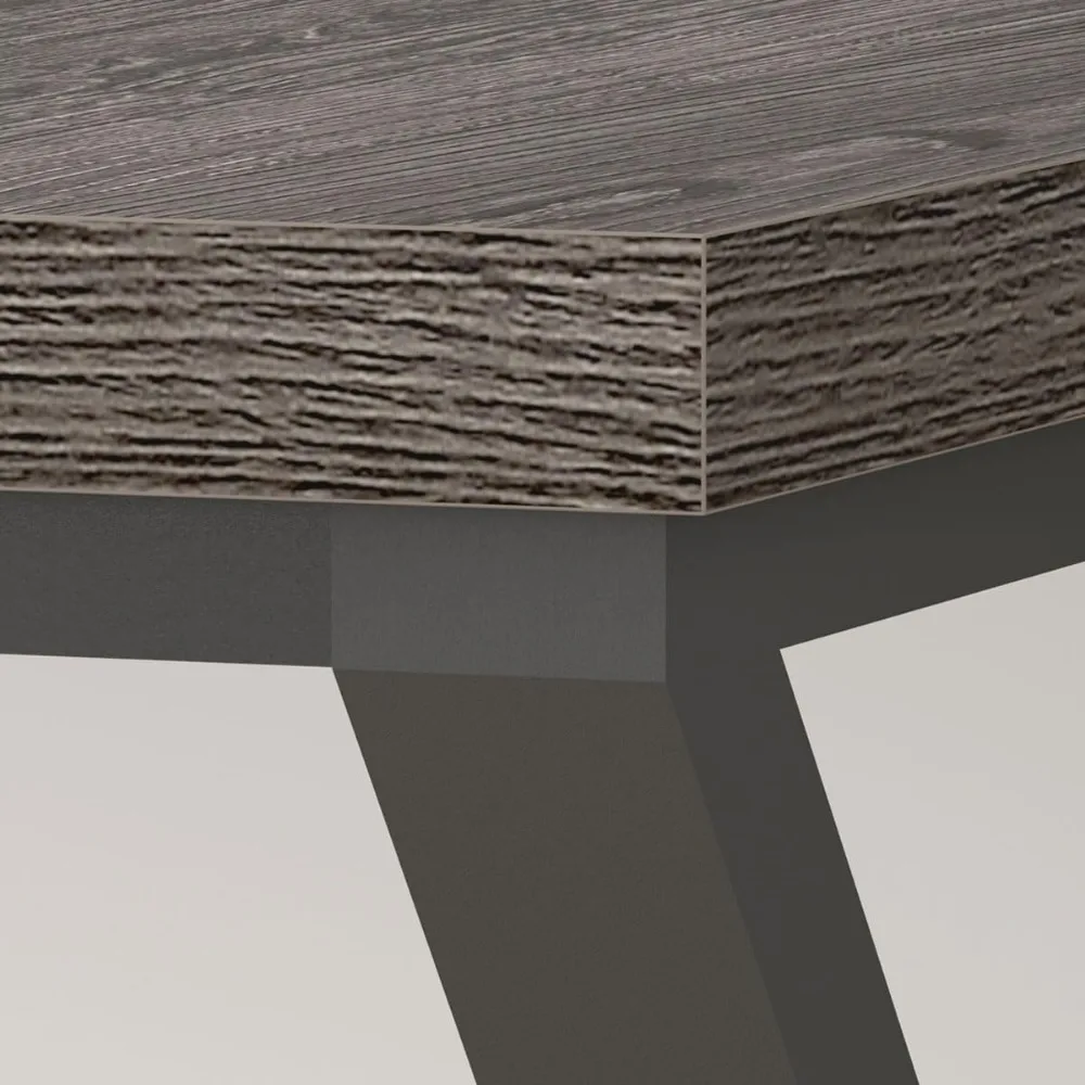 Long Rustic Computer Desk, Industrial Large Wood Metal Office Desk, Modern Pc Study Gaming Writing Table for Two Person, Wor