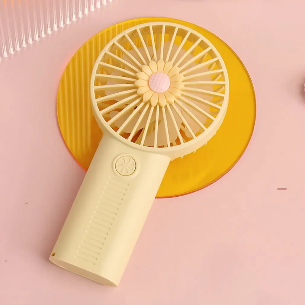 Sunflower Mini Fan USB Rechargeable Portable Handheld Fans Desktop Air Cooler Outdoor Travel Floor Standing Fan