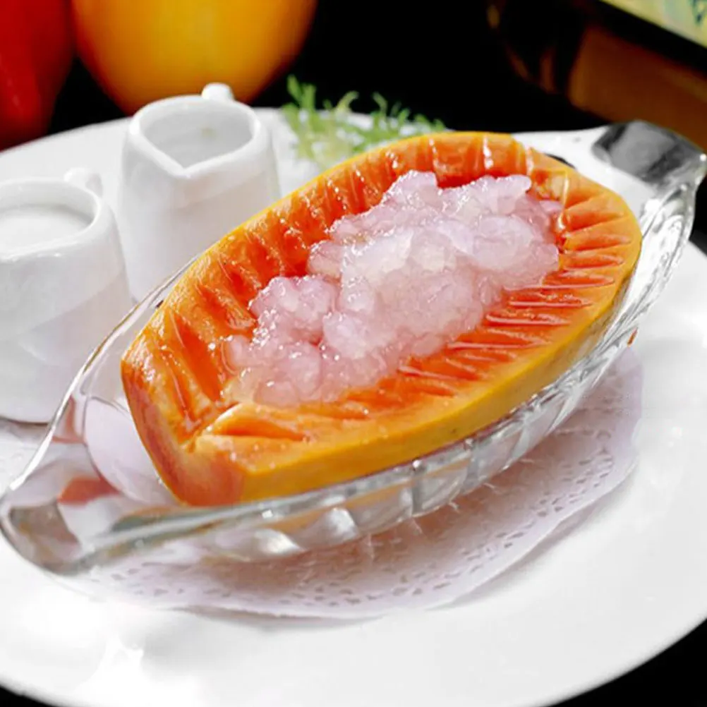 

1Pc Elegant Glass Ice Cream Bowl Transparent Juice Bowl Dessert Plate For Restaurants Hotels