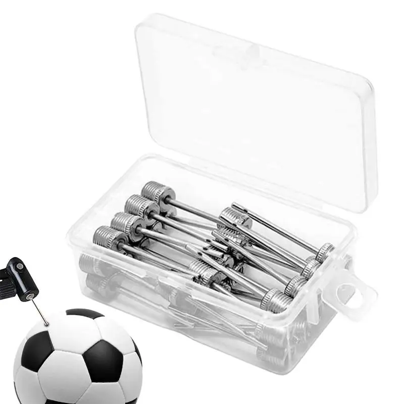 Inflation Needles For Sports Balls 35pcs Volleyball Needles For Air Pump With Storage Box Sports Ball Needle Pin Replacement For