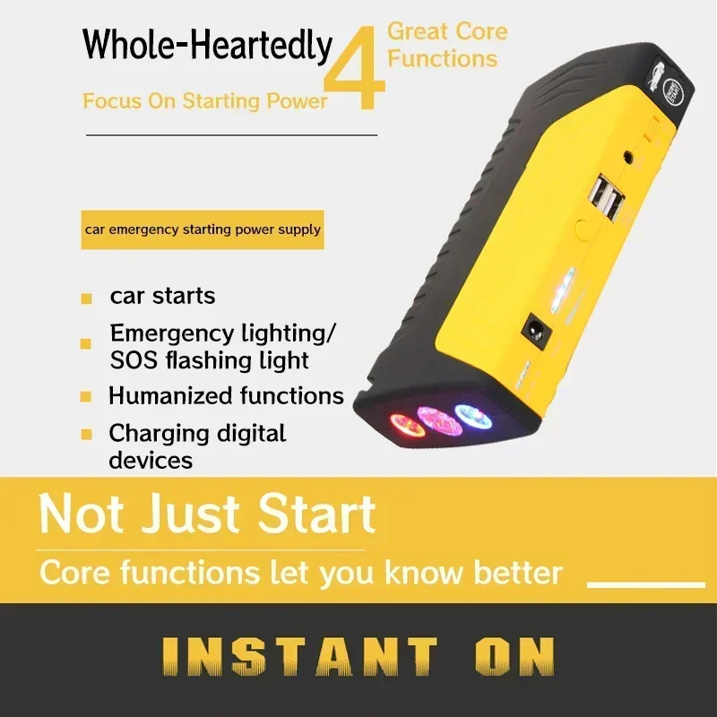 12V 16800mah Car Jump Starter Power Bank Portable Car Battery Booster Charger Starting Device Auto Emergency Start-up Lighting