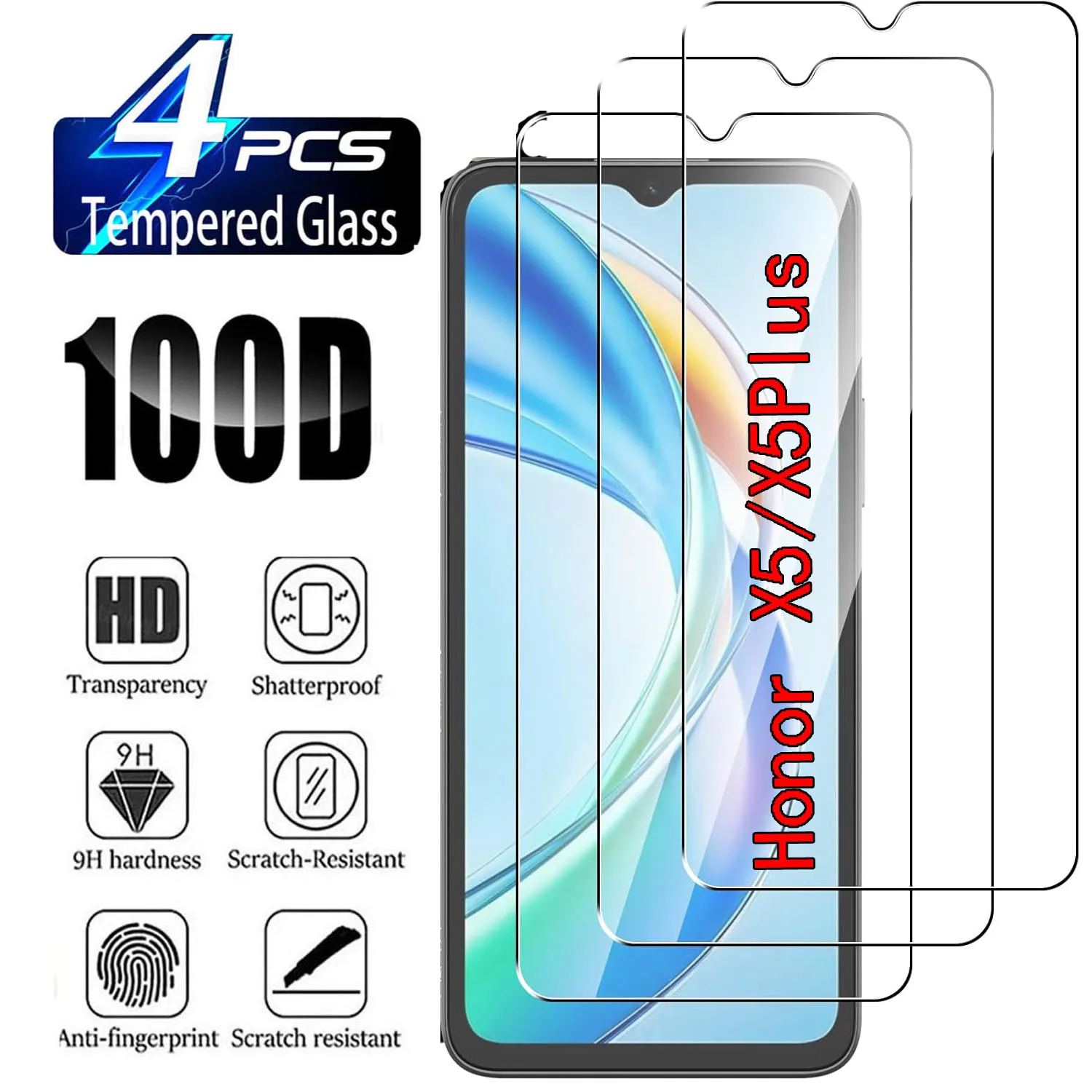 

2/4Pcs HD Screen Protector For Huawei Honor X5 /X5 Plus Tempered Glass Film