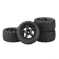 Practical 4Pcs Rubber Tires Tyre Wheel P6973 for Remo Hobby Smax 1621 1625 1631 1635 1651 1655 1/16 RC Car Upgrade Parts