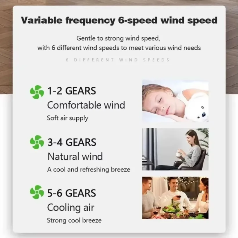 2025 New Invisible Bladeless Ceiling Fan With LED Light 6-speed Remote Control Home Fans Bedroom Living Room Decor Lighting - Image 4