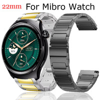 22mm Stainless Steel Strap For Mibro Watch Lite 3 Pro Smart Watch Correa Wristband For Mibro Watch A1A2/A3/X1/T2/C3/C4/Lite 2