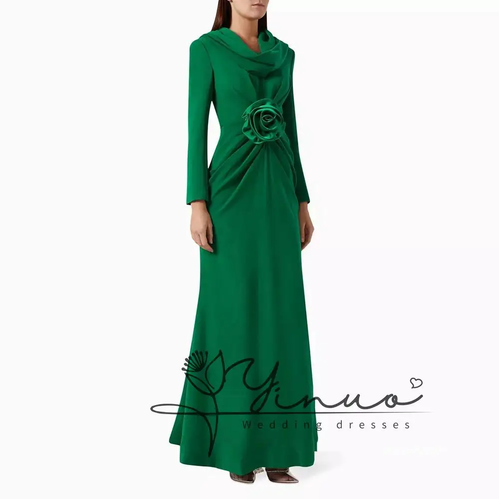 Vestidos personalizados 2025 vestido de noite de cocktail na altura do tornozelo com flores 3d فسات intelliṁRobes De So