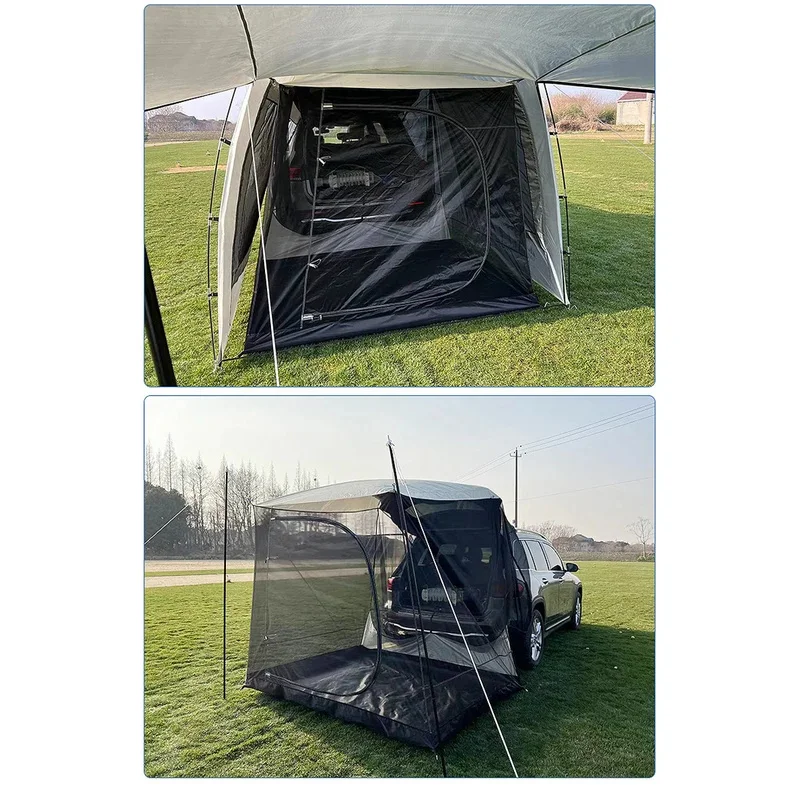 Lohascamping صندوق السيارة خيمة لرسو السفن المحمولة مقاوم للماء SUV الذيل خيمة 3-4 أشخاص قبة خيمة ظلة نفق نمط خيمة