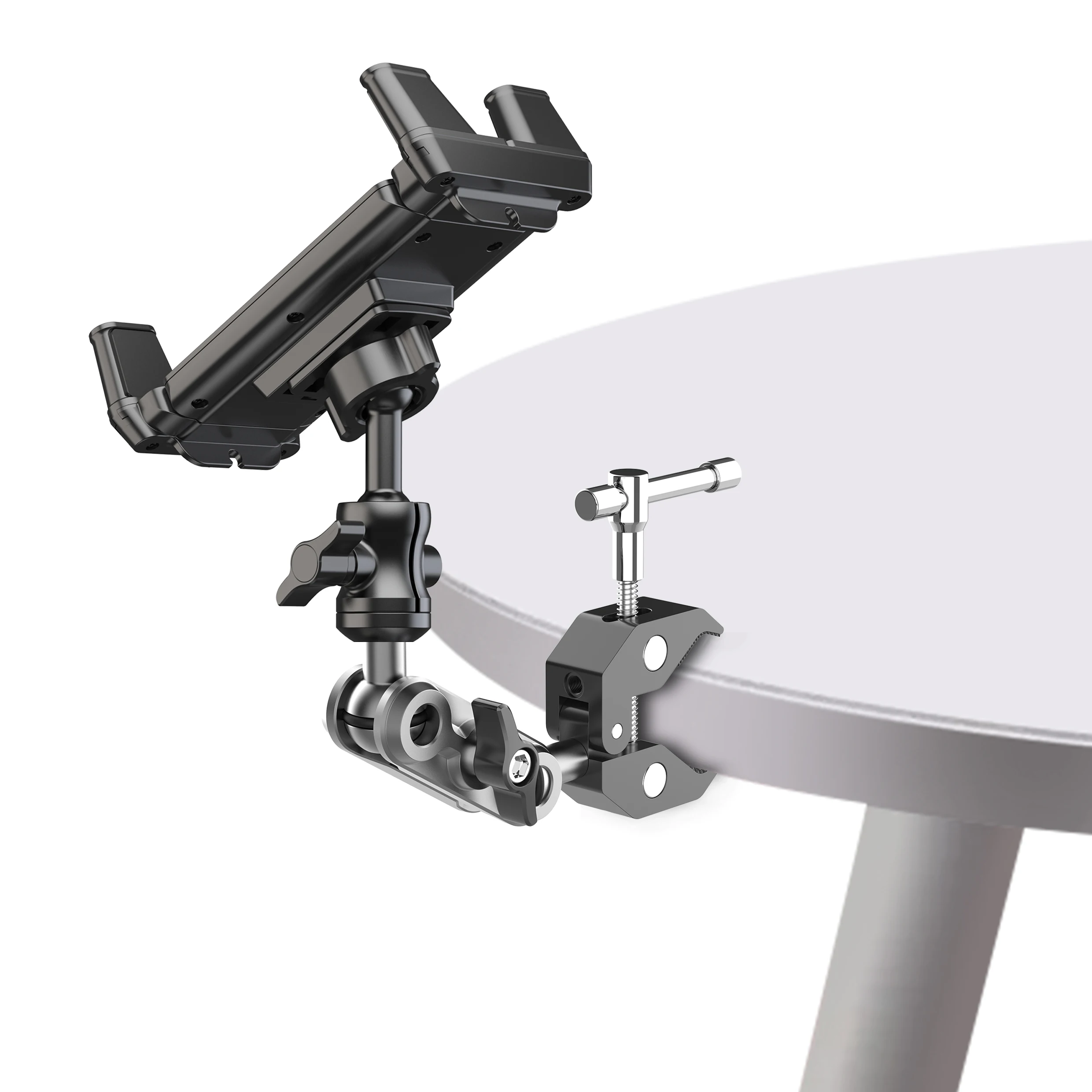 Telefon- und Tablet-Halterung für Laufband/Spin-Bike/Kinderwagen/Rollstuhl/Golfwagen/Polen/Musikständer/stationäres Fahrrad – Detail 8