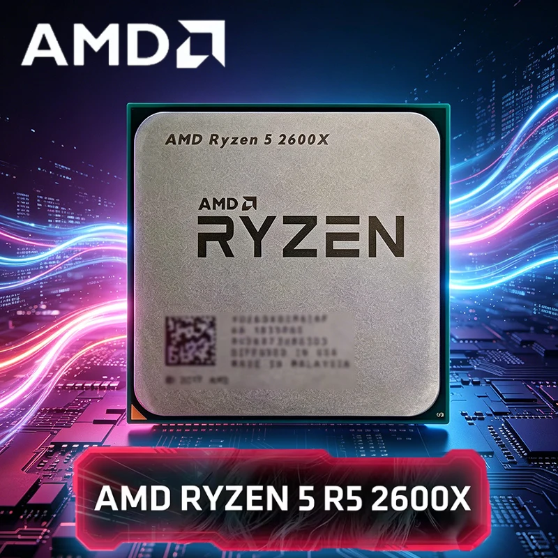 

AMD Ryzen 5 R5 2600X CPU 6-Core 12-Thread 3.6GHz 95W CPU Processor LGA AM4 Gaming CPU Without Packag