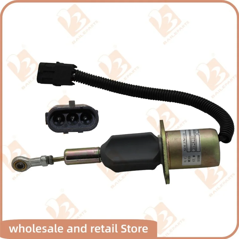 3928160 SA-4293-12 Solenoide di arresto carburante 3928161 SA-4293-24 12V 24V per solenoide di arresto escavatore Komatsu Cummins 6CT 8.3