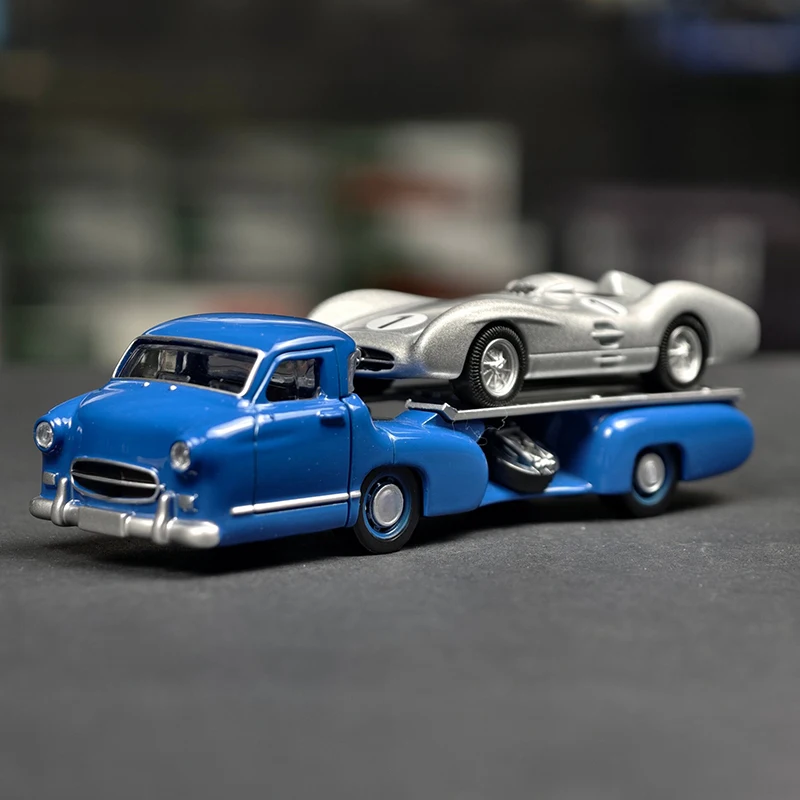 NOREV 1:64 para Blue Miracle Trailer Silver Sword, Vehículo de Transporte, Modelo de Coche de Aleación