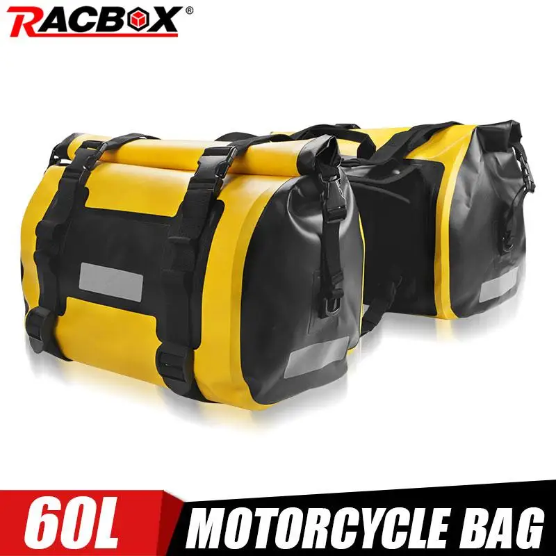 

2pcs 30L Motorcycle Luggage Bag Waterproof Saddlebag Rear Seat Storage Bag High-Capacity Travel Camper Luggage Pouch Left Right