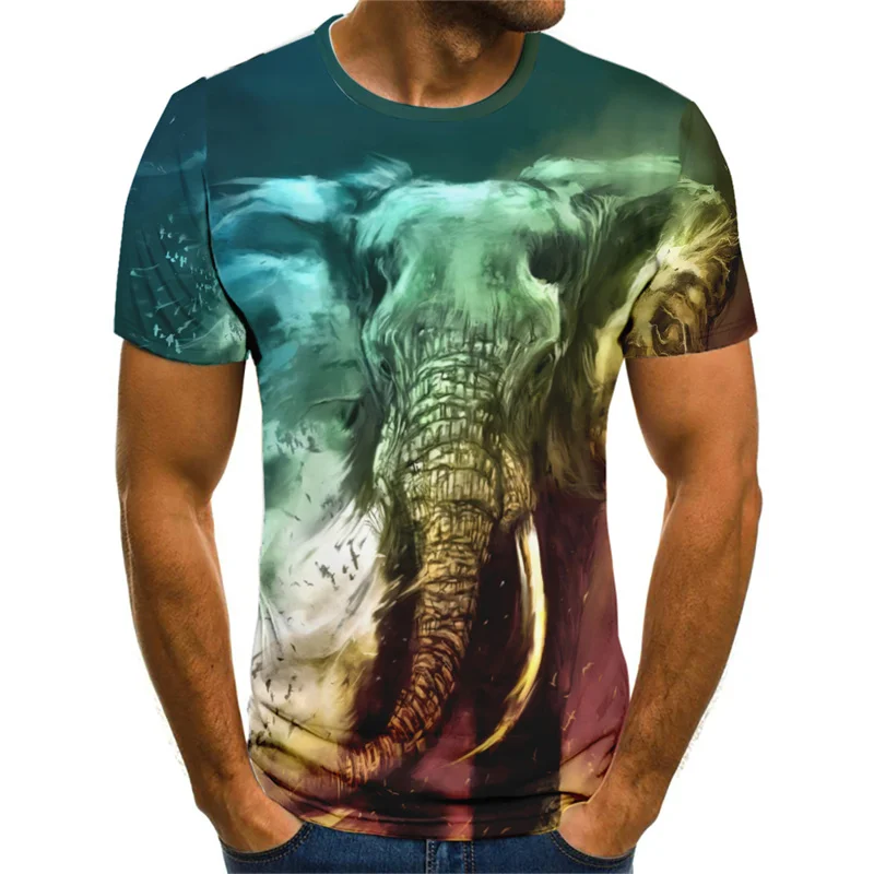 Męskie koszulki ze wzorem orangutan Śmieszne koszulki 6XL Plus Size Krótki rękaw z nadrukiem 3D Animal Street T Shirt Summer O-Neck Casual Tops