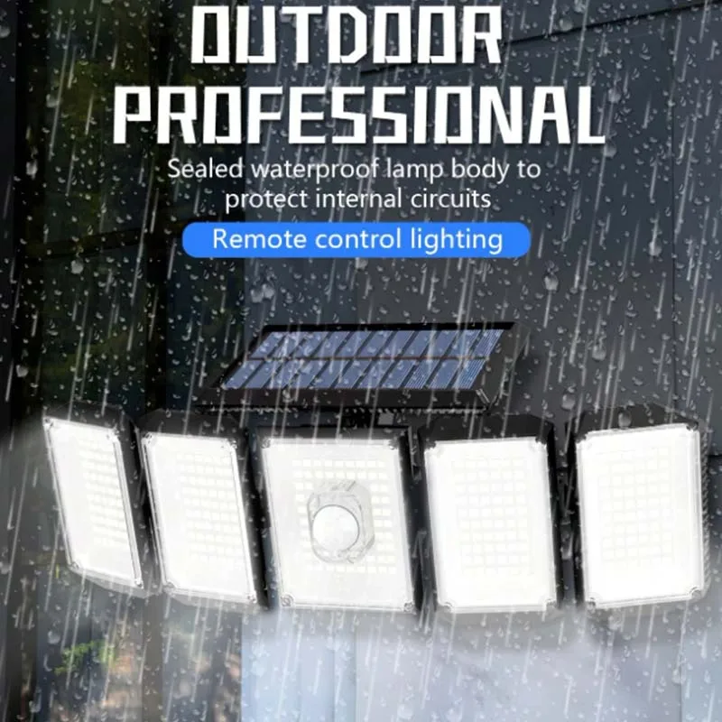 

Solar Light Outdoor LED Integrated Super Bright Motion Sensor Strong Power IP65 Waterproof 3 Working Modes Garden Wall