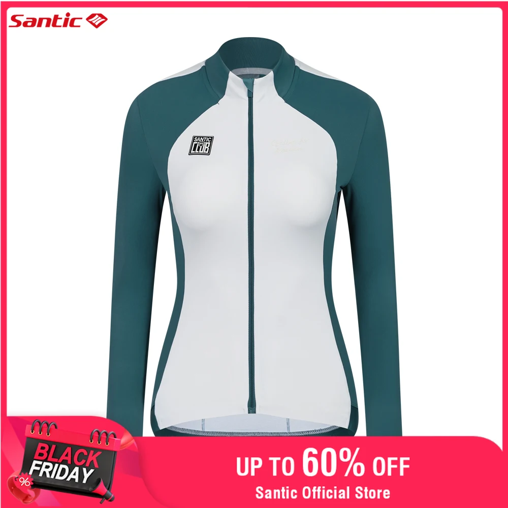 

Santic Women's Thermal Cycling Jacket Long Sleeve Breathable Bike Riding Jersey Road Cycling Clothing L3C01160