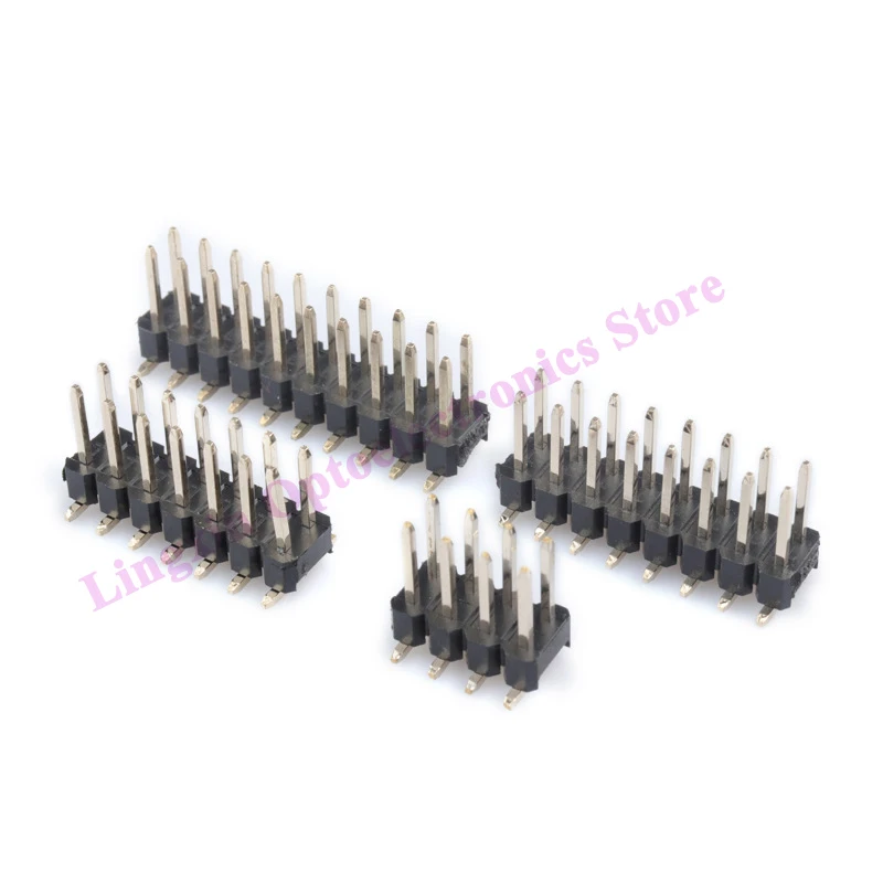 10 pz 2.54mmPitch SMD SMT doppia fila maschio PIN Header 2*2/3/4/5/6/7/8/10/12/15/20/30/40 PIN Strip Connector