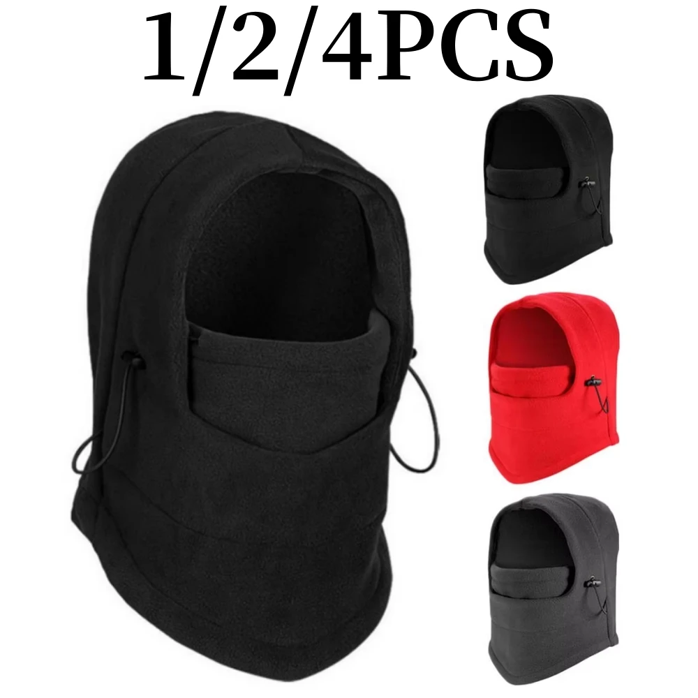 Fashion Winter Thermal Fleece Hat Winter Men Women Hats Hood Bike Windproof Face Balaclava Hat Neck Warmer Hiking Scarves Hats