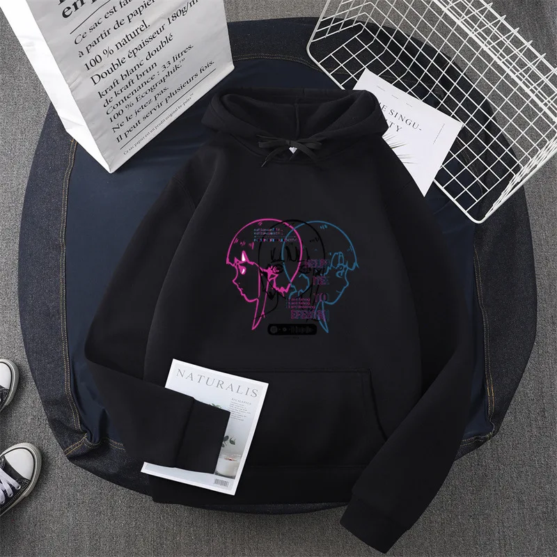 

Serial Experiments Lain Printed Street Casual Hoodie Men's and Women's Same Cotton High Quality Fashion Loose Men's Hoodie