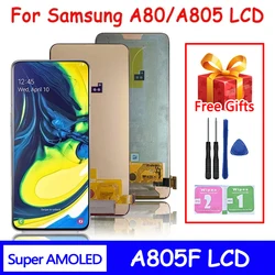 Super AMOLED A90 Screen For Samsung  A80 LCD A805 A805F A805F/DS A8050 display With Frame Touch Screen Digitizer Assembly