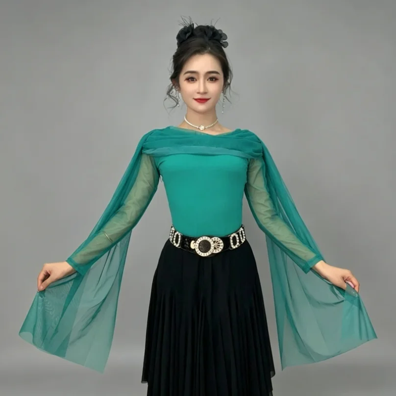 

Sexy Latin Dance Tops Women Performance Ballroom Evening Dresses Leotard Clothes Waltz Samba Tango Blouse Practice Costumes