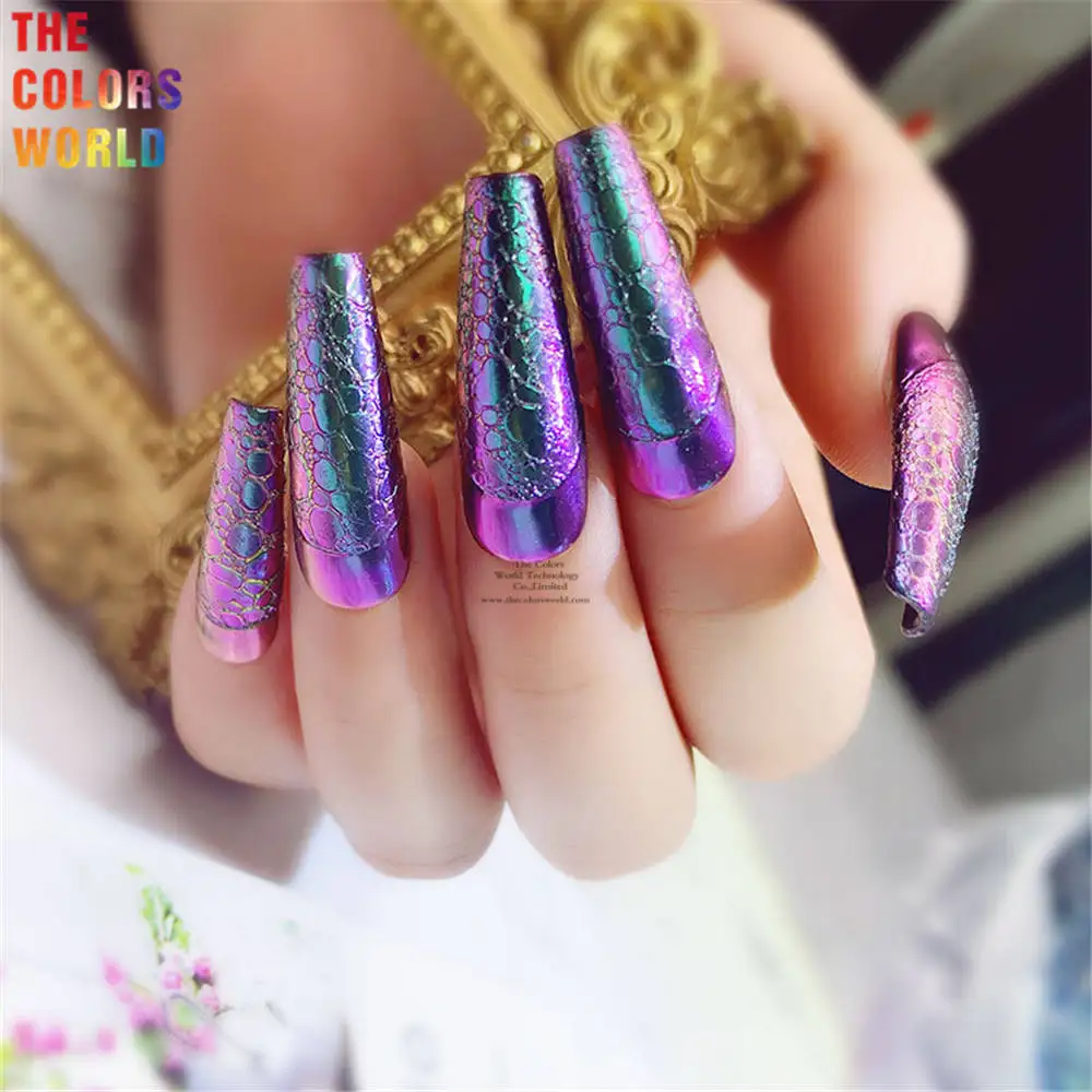 TCT-249 Unicorn Chameleon Powder Magic Powder Multi Chrome Nail Powder Rainbow Powder Nails Glitter Aurola Glitter Henna Makeup