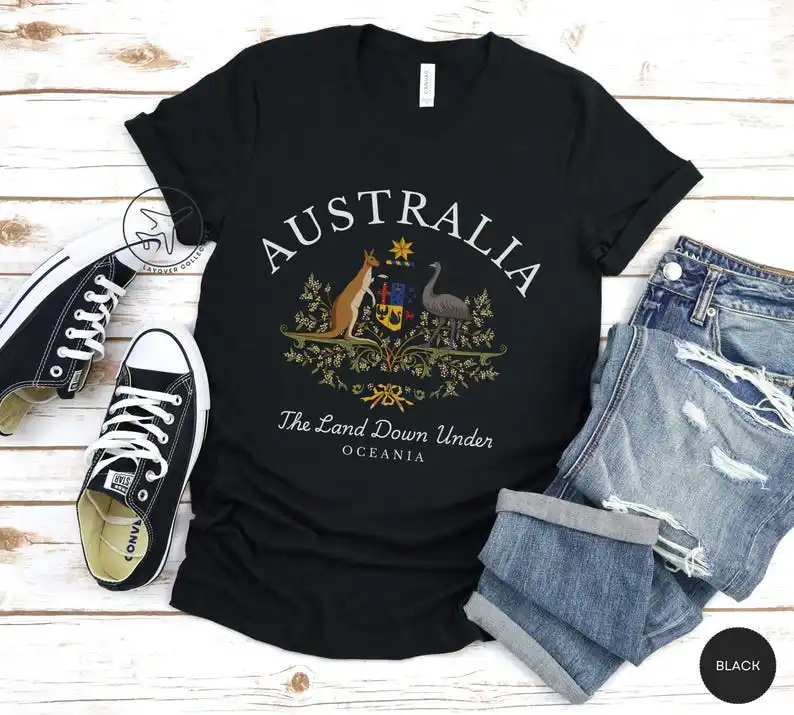 Australia Shirt, Aussie Flag T-Shirt, Australia Travel Gift, Australian Souvenir Tee, Down Under Shirt, T-shirt
