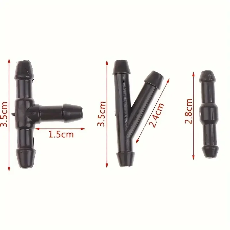 19PCS automotive wiper water pipe connector 3 shapes and 78.74 inch water pipe