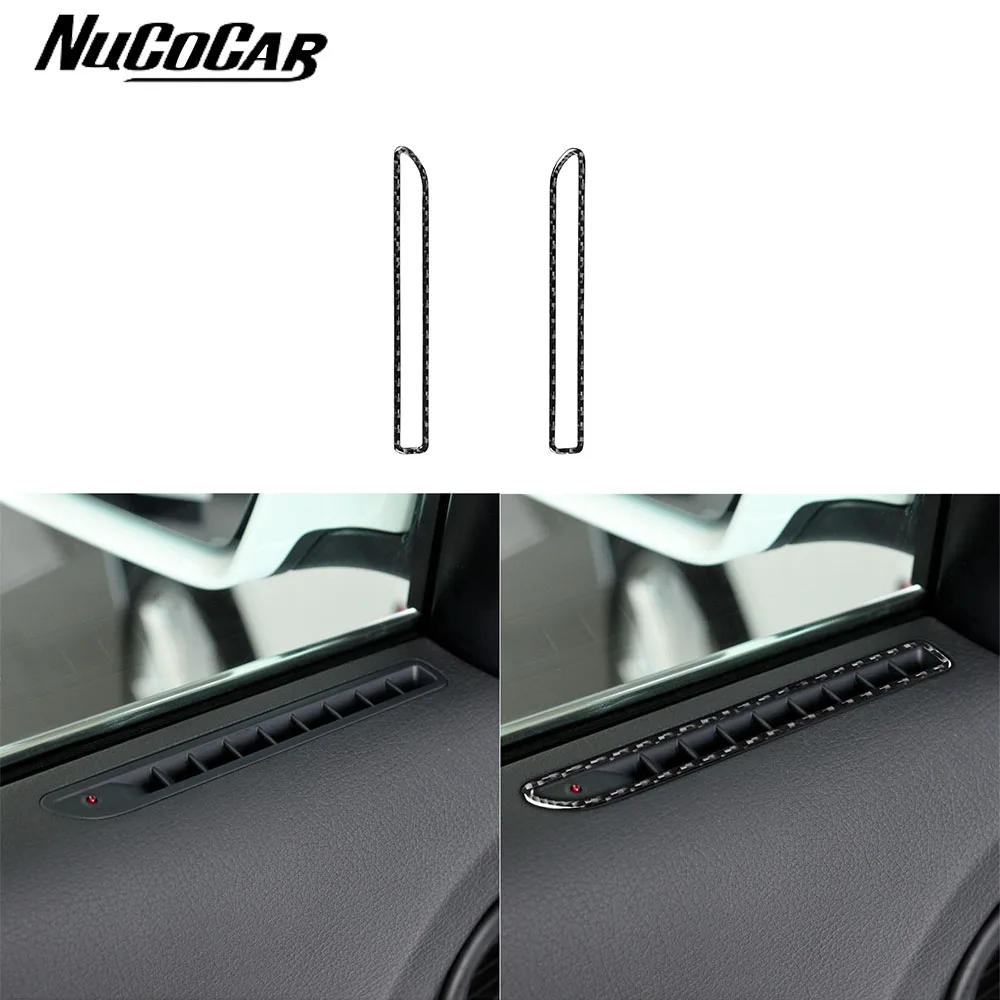 For Audi A6 S6 C6 2005-2011 Carbon Fiber Door defrost vent Panel Trim Cover Car Accessories Interior Decorative Stickers