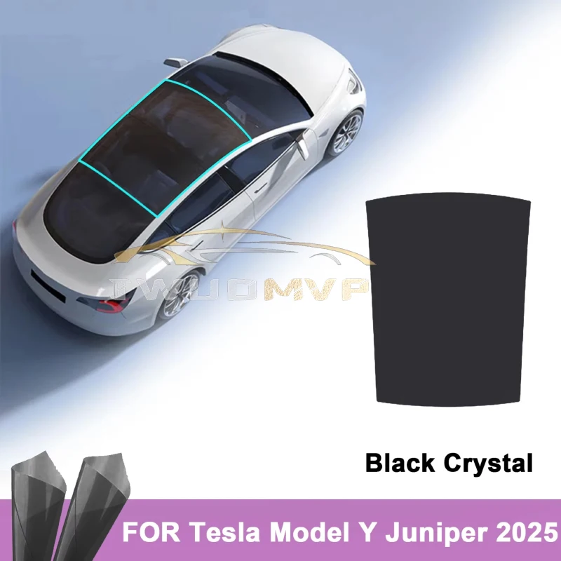 

Heat Insulation PPF Sunshades For Tesla Model Y Juniper 2025 Sun Roof TPU Ice Armor Pre-Cut Sunroof Protection Film