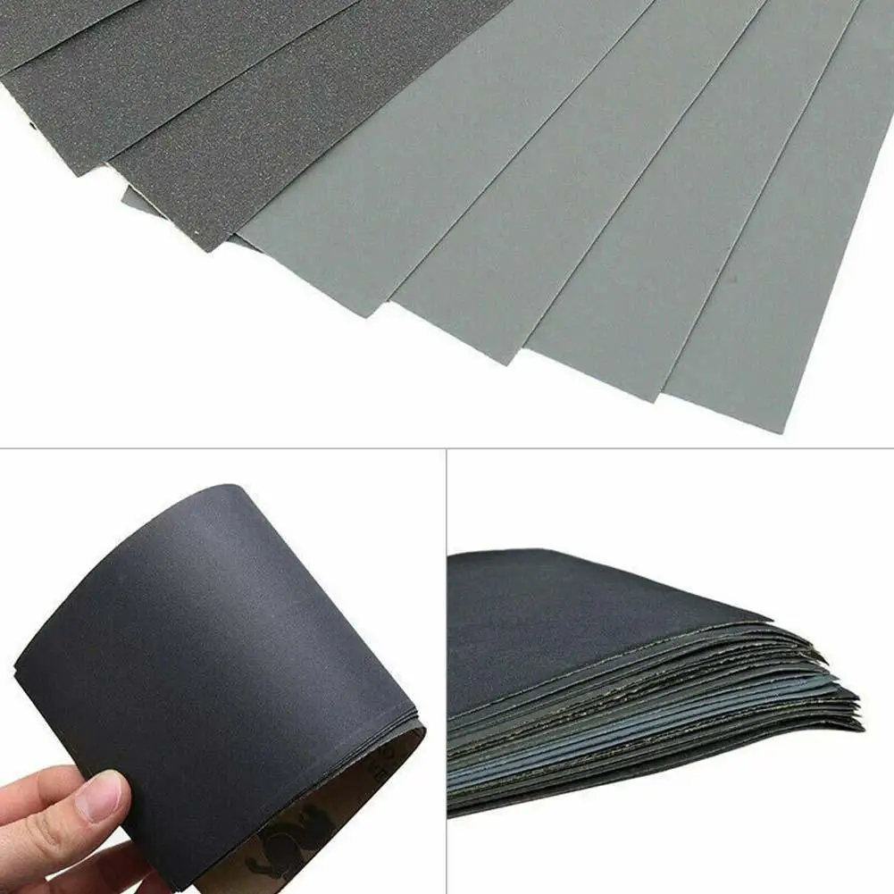 Complete 36Pcs Sandpaper Set with Wet and Dry Applications Includes Grits 400 3000 for Polishing Various Surfaces