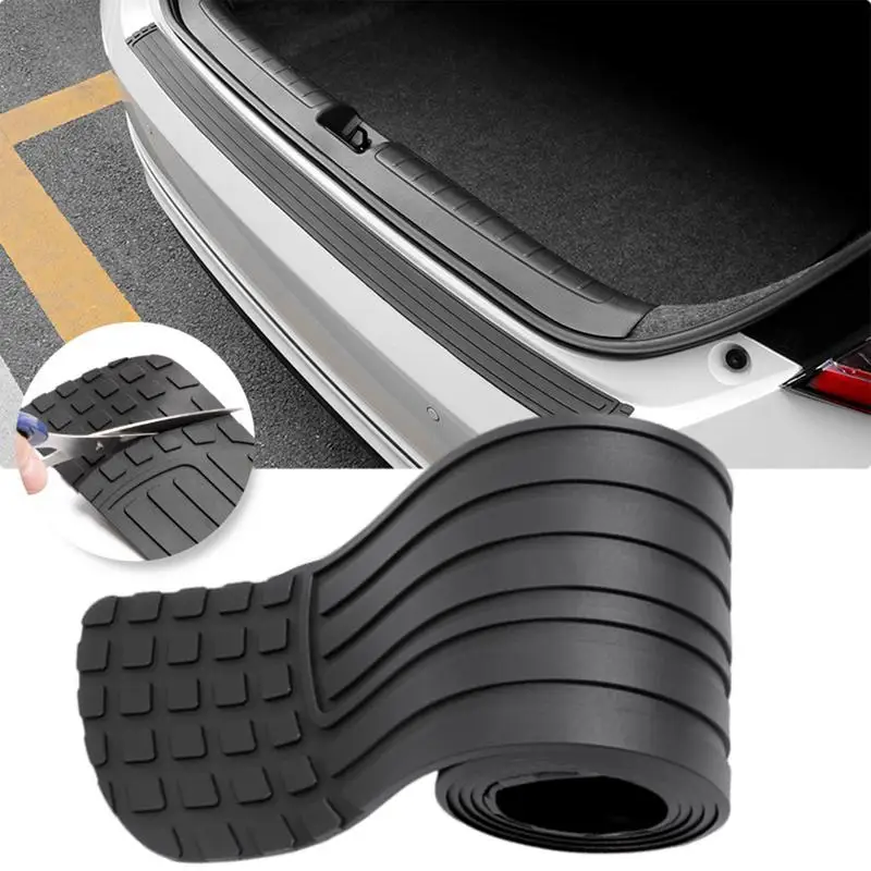 PVC Door Sill Trunk Protector Bumper Edge Guard Strip Car Styling Anti Collision Tape Sticker Accessories For SUV Van 104*8.5cm