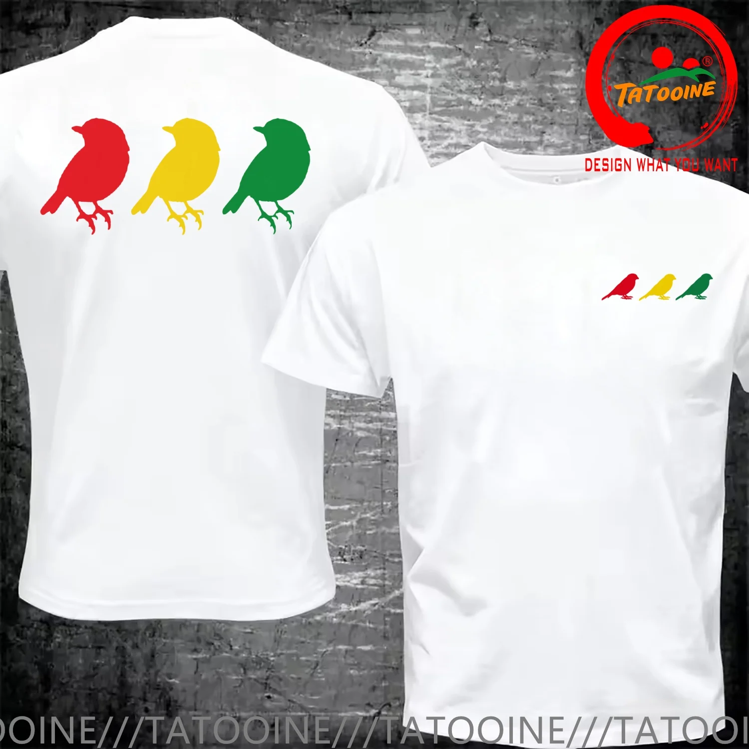 Funny Design Rastafari Jamaican Reggae Three Rasta Colors Birds  SRed Doublet Men Fashion Trendy Casual Clothing Stylish Tops view 4