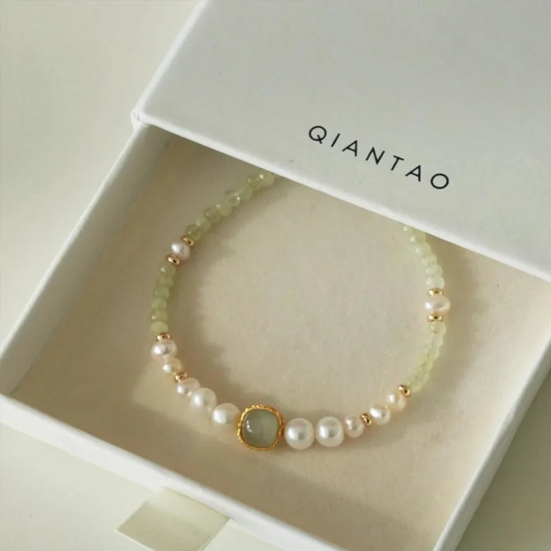 100% Natürliche Süßwasserperle & Hotan-Jade 14K Goldgefüllte Damen-Kurzkettenhalskette Schmuck Weihnachtsgeschenke für Frauen Kein Verblassen – Detail 11