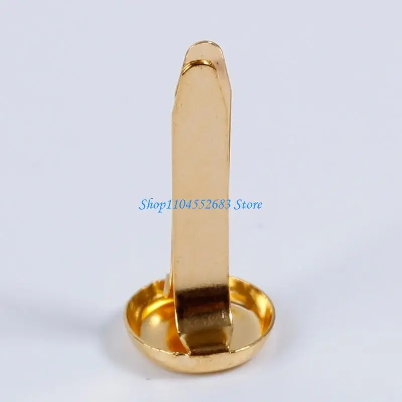 Y6GD Round Head Clips Mini Brads Pattern Bag Clips Metalen Ronde Head Clips Scrapbook