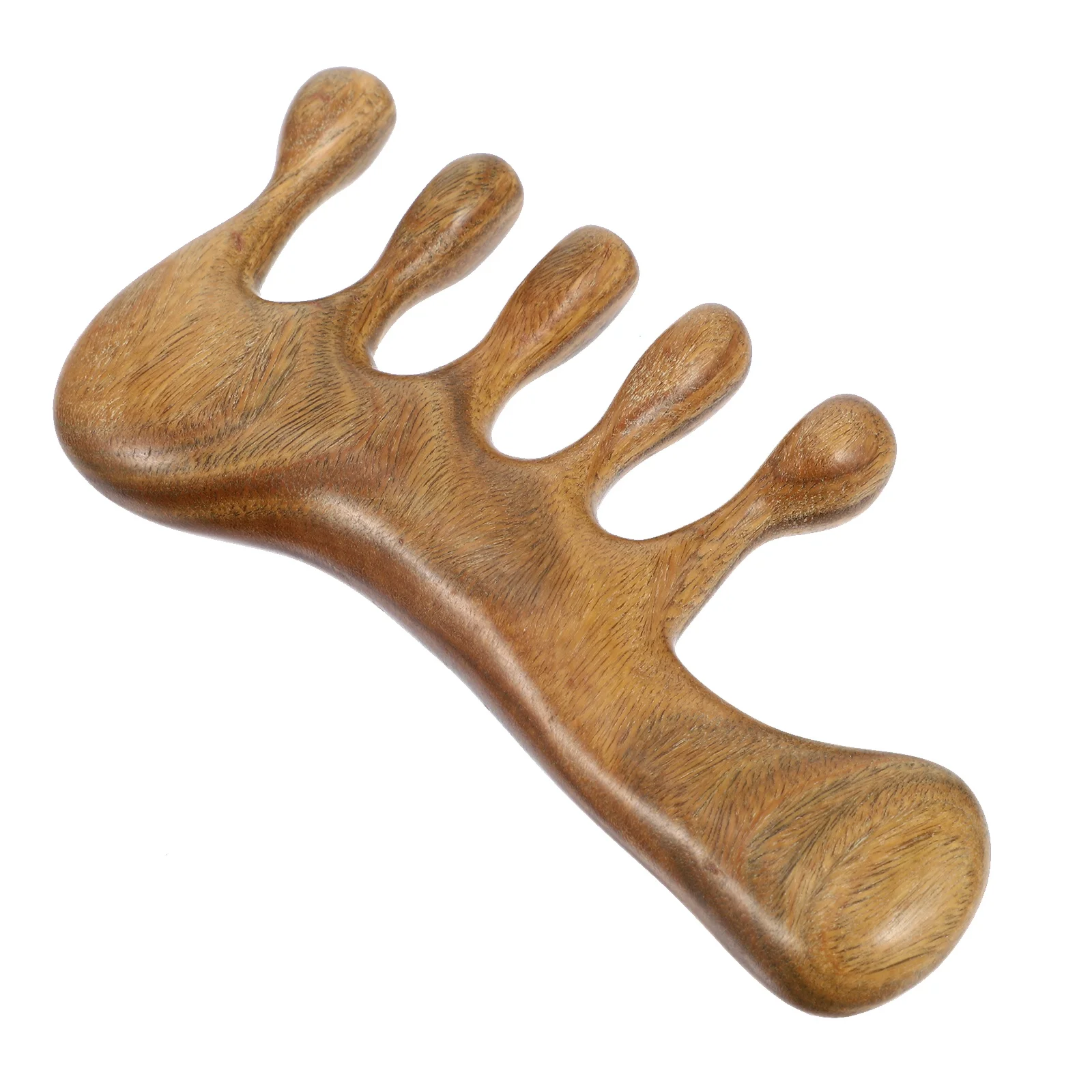 

FOMIYES Scalp Massage Comb Handheld Wooden Wide Tooth Detangler Hair Brush for Relaxation Khaki