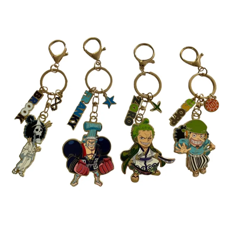 金属製のアニメキーホルダー,おもちゃ,ワンピースブラインド,ハーモニーの国,ルフィ,波波,ゾロ,サンジ,チョッパー,ペンダント装飾ギフト