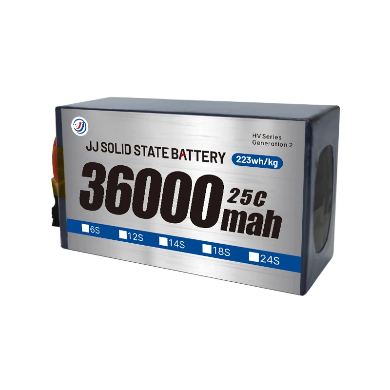 JJ High-Performance 36000mah 24S HV Solid State Agriculture   New Energy Power Rechargeable Lithium Ion Battery Pack